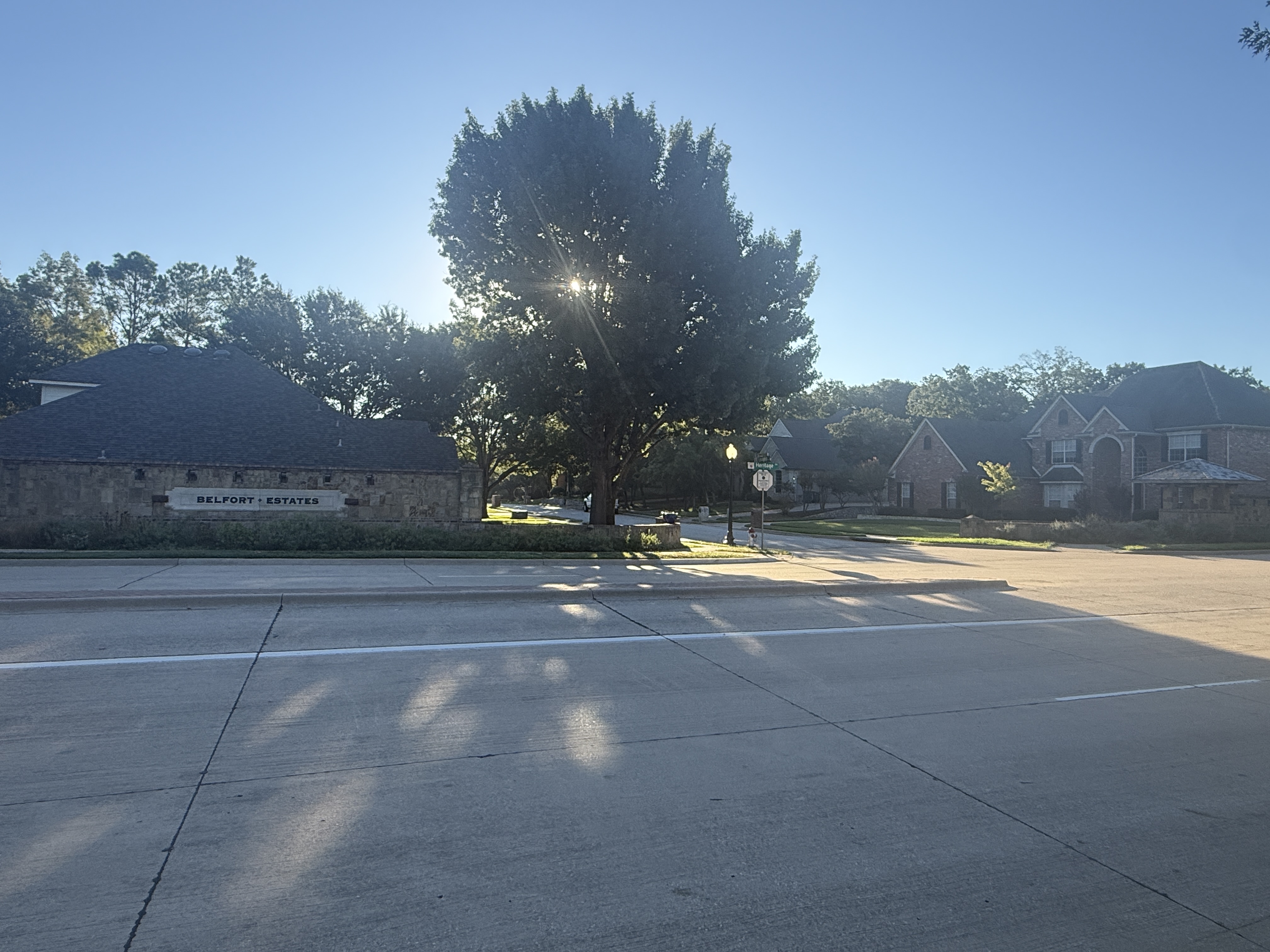 Belfort Estates entrance in Grapevine, Texas
